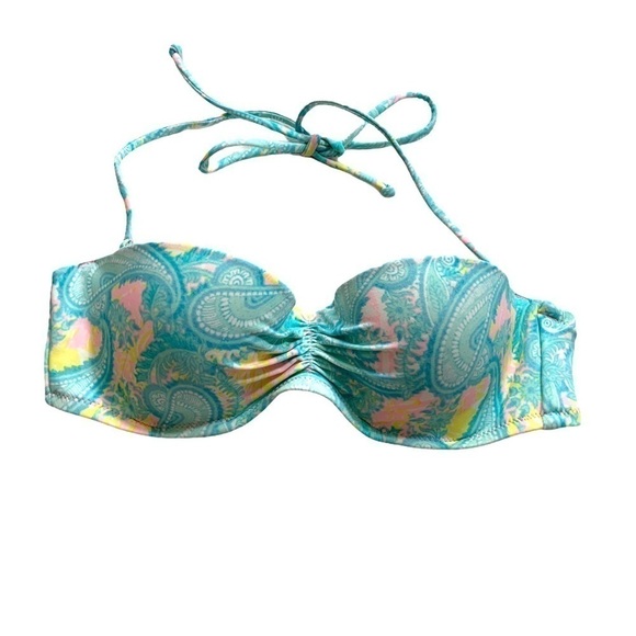 Victoria’s Secret Swim Paisley Bandeau Bikini 32B - Picture 1 of 9